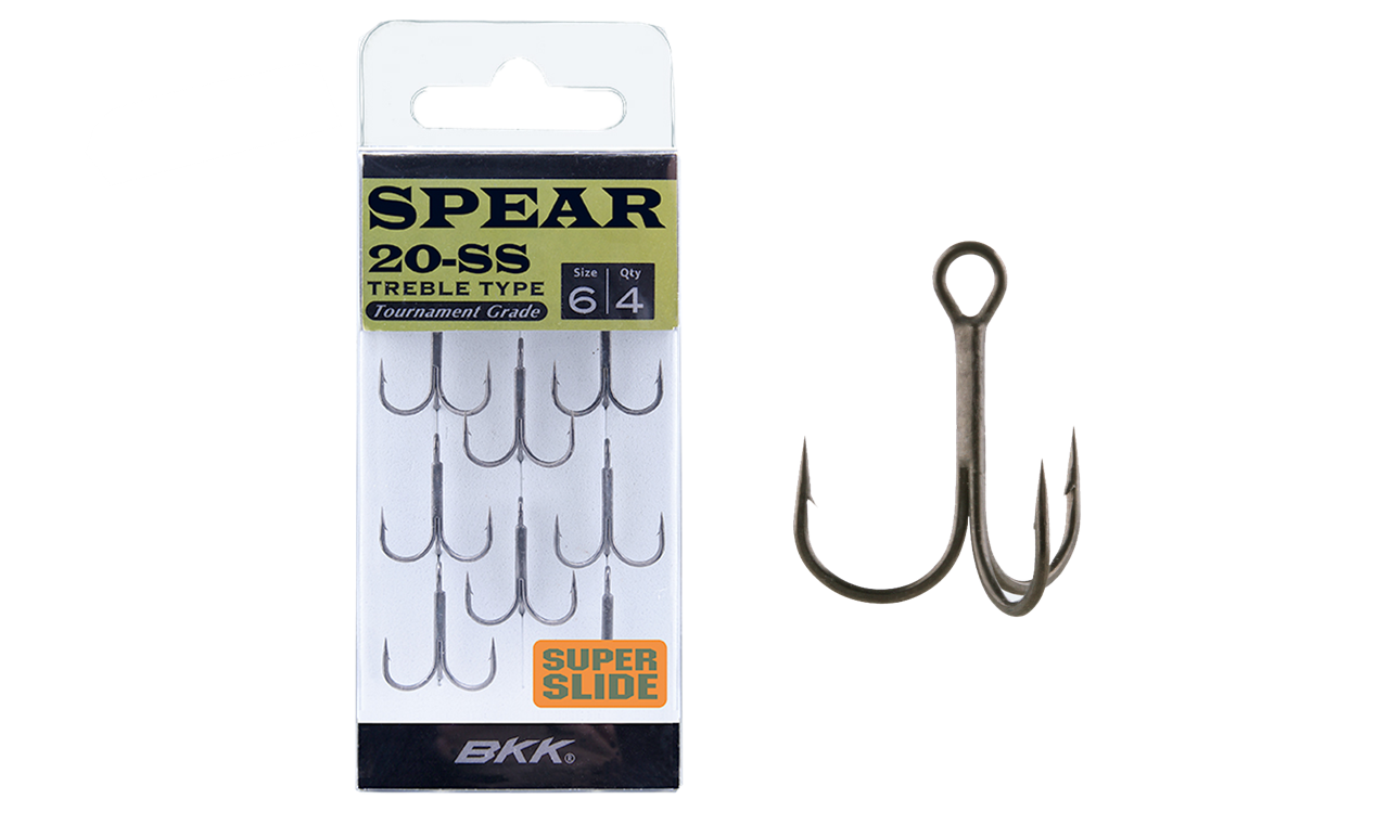 BKK Spear-20 SS Treble Hook #4 8-pack - Kanalgratis