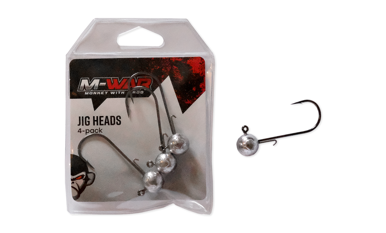 Picture of M-WAR Jig Heads #1 4-pack (BKK)